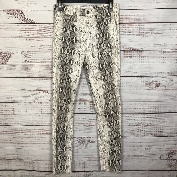 Zara snake print size 6 pattern casual high rise ankle Dressy skinny pants - Picture 1 of 5